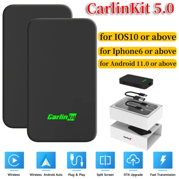 Carlinkit 5.0 CarPlay Android Авто безжичен адаптер CPC200-2air Двуканална кутия Мини USB донгъл за кабелен Carplay Android Auto