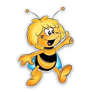 Cartoon A Trendy Little Bee стикер за кола Винил Авто аксесоари кола прозорец кола стайлинг Decal PVC 14 см * 10 см