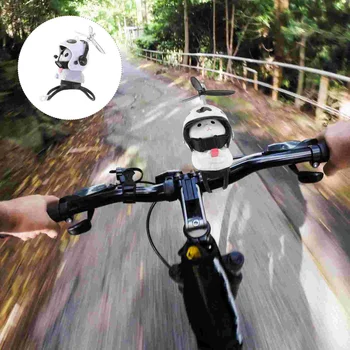 Cat Bike Bell with Hamster Bicycle Horn Cat Toy Car Ornaments with Propeller Lovely Cat Toy Bike Horns Bikes Accessories