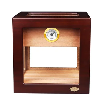 Cedar кутия за пури творчески прозрачен малък дисплей за пури кабинет боя пура овлажняваща кутия