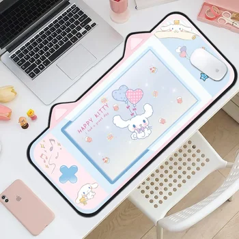 CINNAMOROLLs Голям Kawaii Gaming подложка за мишка сладък карикатура уши розово бюро мат вода доказателство нехлъзгащ лаптоп бюро геймър аксесоари