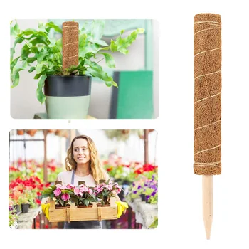 Coir Moss Totem Pole for Garden - Expandable Coir Moss Stick for Plant Support Extension | for Indoo