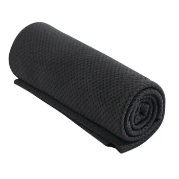 Cold Feeling Towel Sweat Absorption Gym Towel for Summer Exercise (Dark Grey)