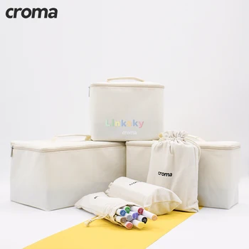  Croma katai X1, маркери на алкохолна основа с двоен връх, 12/24/36/48/60/72 цвята, памучна платнена чанта, 216 изчерпателни живи цветове