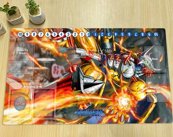 Digimon Playmat War Greymon DTCG CCG Trading Card Game Board Game Mat Anime Mouse Pad Rubber Desk Mat Gaming Accessories & Bag