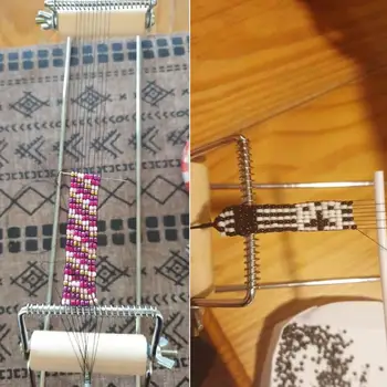 DIY Wood Weaving Beading Loom Kit for Necklace Jewelry Knitting Child Toys Gift Improve Creativity And Hands-On Ability