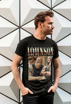Dwayne Johnson T Shirt Funny Birthday Black Cotton Tee Vintage Gift Men Women
