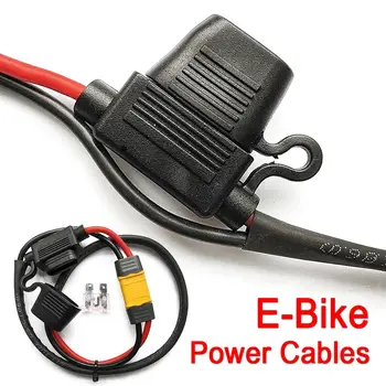 E-Bike Захранващи кабели Контролер за литиева батерия XT60 Женски мъжки щепсел 14AWG предпазител тел Висока температура устойчивост Accessoreis