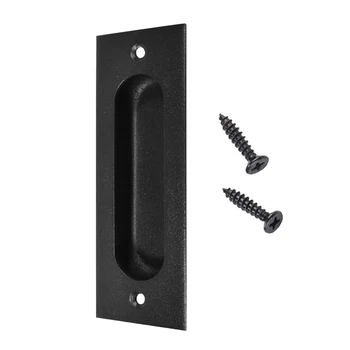 Embedded Square Matte Sliding Barn Easy Install Door Handle Frosted Hardware Home Closet Gate Accessories Flush Pull Rustproof