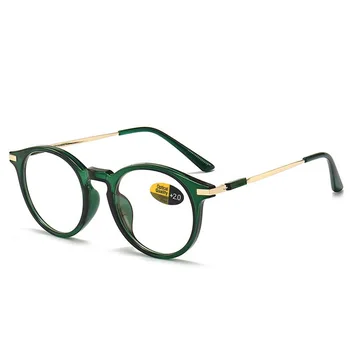 Fashion 2024 Очила против синя светлина Кръгли очила за четене Пресбиопични очила Грижа за зрението +0.00~+4.00 13colors Жени Възрастни