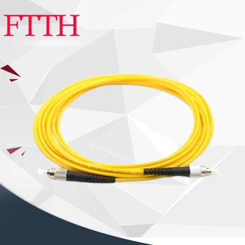 FASO 50Pcs 1Meter FC-FC UPC Singlemode G652D / G657A1 / G657A2 SX ядро 3.0MM оптичен кръпка кабел жълт LSZH яке джъмпер