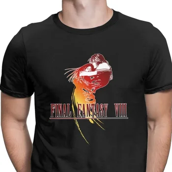 FF VIII тениски Мъжки тениски за свободното време O Neck Final Fantasy видео игра Отпечатана тениска Дрехи Подарък за рожден ден