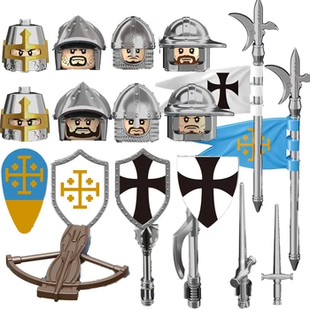 G0133 Средновековни войници Рицарите на Йерусалим Триполи Мини градивни блокове ABS пластмасови екшън фигури Детски образователни играчки
