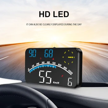 G10 HUD Общ Head-Up дисплей GPS предупреждение за превишаване на скоростта Пробег Навигация Позициониране 4-инчов бордови дисплей HD LED