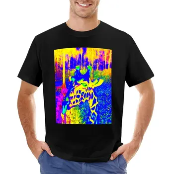 Giraffe Blending in with the Colorful Creek and Trees T-Shirt sweat shirts men t shirts