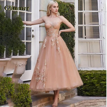 Glimmer Елегантни вечерни рокли с копчета Официални абитуриентски рокли, направени по поръчка Специален повод Vestidos Fiesta de Noche Robe De Soiree