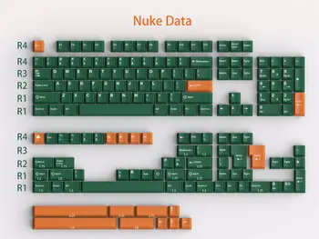 GMK Nuke Data 104+68 Cherry профил ABS Doubleshot клавиши комплект за череша MX механична клавиатура за игри