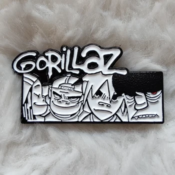 Gorillaz Band Музика Аниме Метална брошка Емайл щифтове Аксесоари Значка Бижута
