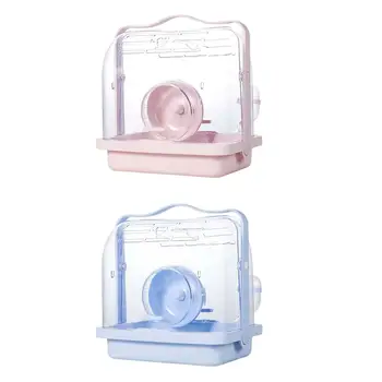 Hamster Carrier Cage Travel Cage Hamster Mouse Cage Carry Case Cage Portable Hamster Toy for Chinchillas Squirrel Travelling