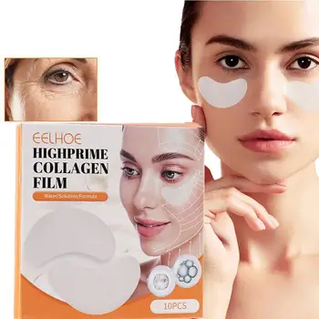 Highprime Collagen Film Korea Collagen Soluble Patches Film Anti Aging Eye Mask Wrinkles Remover Хидратиращ лифтинг на лицето