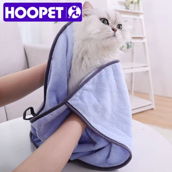 HOOPET 3 цвята котка кърпа за баня за домашни любимци кърпа куче сухи towls меки подстригване масажор абсорбиращ кърпа бързосъхнещ инструмент за почистване