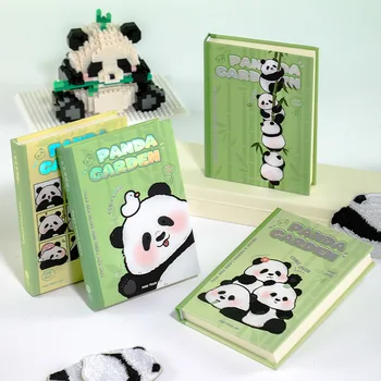 Huahua Panda Garden Series A7 Pocket Book High Beauty Mini Book Ins Hand Ledger Portable Notebook for Students Diary Binder