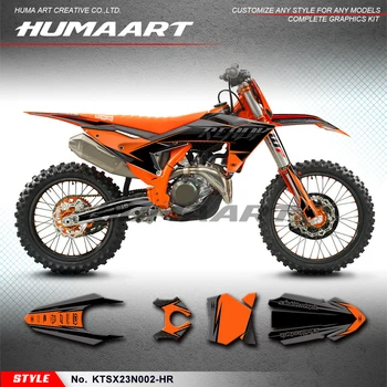 HUMAART Racing Graphics MX стикер Decal Kit за KTM SX SXF SX-F EXC F XCW 125 150 250 300 350 450 500 2023 2024, KTSX23N002-HR