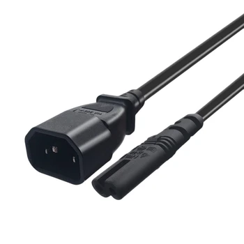IEC 3-пинов C14 мъжки към C7 женски конверторен адаптерен кабел за PDU UPS чайник (2.0M)