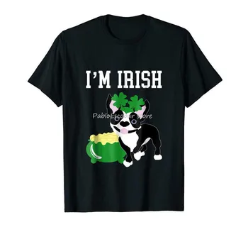 I'M Irish Shirt French Bulldog St. Patrick's Shamrocks Dog M Xl 2Xl 28Xl Tee Shirt male brand tshirt summer plus size tee-shirt