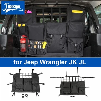 JIDIXIAN Подреждане Подреждане на багажника на багажника на автомобила Товарна мрежа за Jeep Wrangler JK JL 2007 2008 2009 2010 2011 2012 Нагоре аксесоари