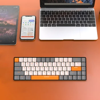 K68 Механична клавиатура Bluetooth-съвместима Dual Mode Hot-Swap клавиатура USB / Type-C порт Персонализирана клавиатура за компютърен лаптоп