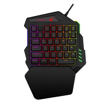 K9 USB клавиатура с една ръка RGB светлинен ефект игра клавиатура LOL ръка игра клавиатура водоустойчив универсален