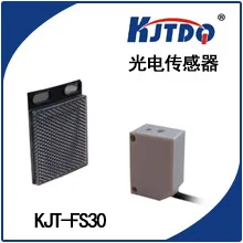 Kjtdq/kjt-fs30a фотоелектричен сензор Kjt-fs30a превключвател отразяваща плоча dc npn нормално отворена