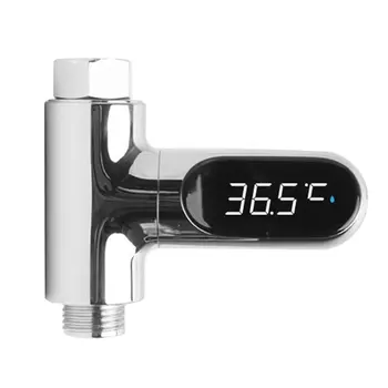 LED дисплей Термометър за воден душ Самогенериращ се ток Монитор за температурата на водата Енергиен интелигентен метър Термометър