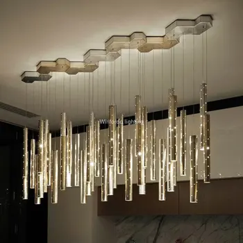 LED полилей трапезария осветление скандинавски модерен злато/сребро комбиниран полилей хол бар декорация дома
