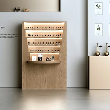 Log Style Display Cabinet Продукти за грижа за кожата Витрина за нокти