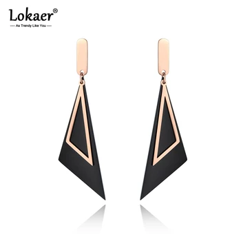 Lokaer Trendy Bohemia ръчно изработени триъгълни обеци за жени момичета позлатени обеци бижута E19209