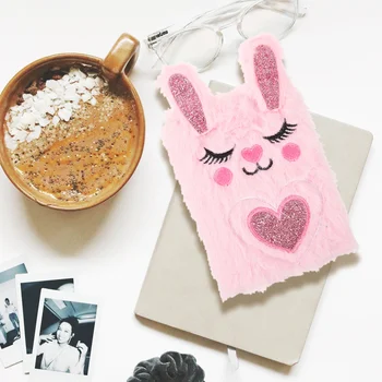 Lovely Bunny Notepad Daily Use Writing Book Cartoon Plush Notepad