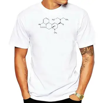 LSD молекула киселина психеделици тениска 100% премия памук Терънс McKenna DMT мъже т риза мъжки дрехи плюс размер