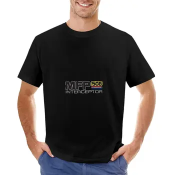 Mad Max MFP Interceptor04 Тениска черна тениска извънгабаритни тениски Аниме тениска тениски за мъже памук