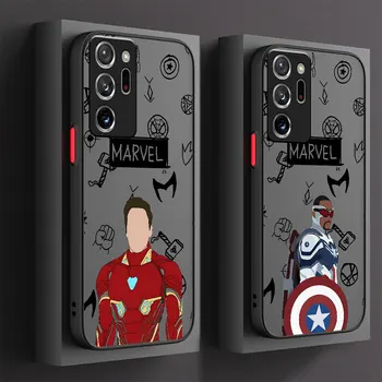 Marvel Ironman Avengers калъф за телефон за Samsung Galaxy Note 20 Ultra 10 Plus 8 9 S21 S23 Ultra S22 S20 FE силиконов луксозен капак