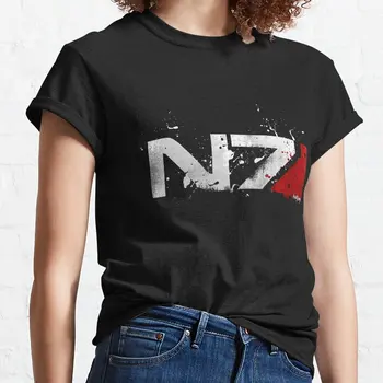 Mass Effect Distressed N7 тениска обикновена тениска за жени тениски жена
