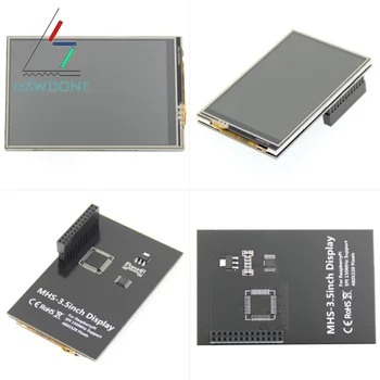 MHS 3.5 инчов сензорен екран 320x480 резолюция TFT LCD дисплей за малина Pi 3B +, 2B, B +, 4B поддръжка retropie
