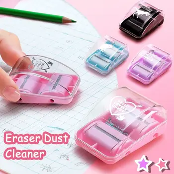 Mini Creative Канцеларски материали Ръчно Desktop Прахосмукачка Desktop Sweeper Eraser Crumb Collectors Eraser Dust Cleaner