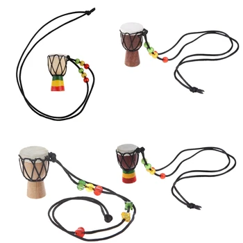 Mini Djembe Percussion Африкански ръчен барабан висулка Бонго подарък Класически подарък за деца Детски учебен инструмент подарък
