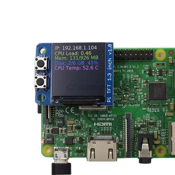 Mini Pi PiOLED PiTFT 1.14 инча v1.0 135x240 LCD TFT добавка OLED SPI интерфейс за Raspberry Pi