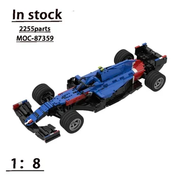 MOC-87359 Формула Супер Рейсинг F1 A521 Сглобяване на състезателни автомобили Шевове Градивен блок Модел MOC Творчески рожден денПодарък за играчки за деца