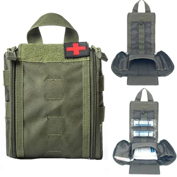 Molle Тактическа медицинска чанта за първа помощ за раница Външна аварийна талия Пакет EMT аксесоари за оцеляване Найлонова торбичка Ловна чанта