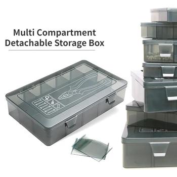 Multi отделение Подвижна пластмасова кутия за съхранение Модел Части Инструменти Калъф за съхранение за изграждане на модели Хоби инструменти DIY аксесоари
