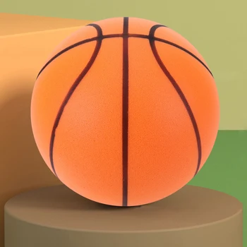 Mute Dribbling Basketball High-Resilience Training Foam Ball Lightweight for Various Indoor Activities
